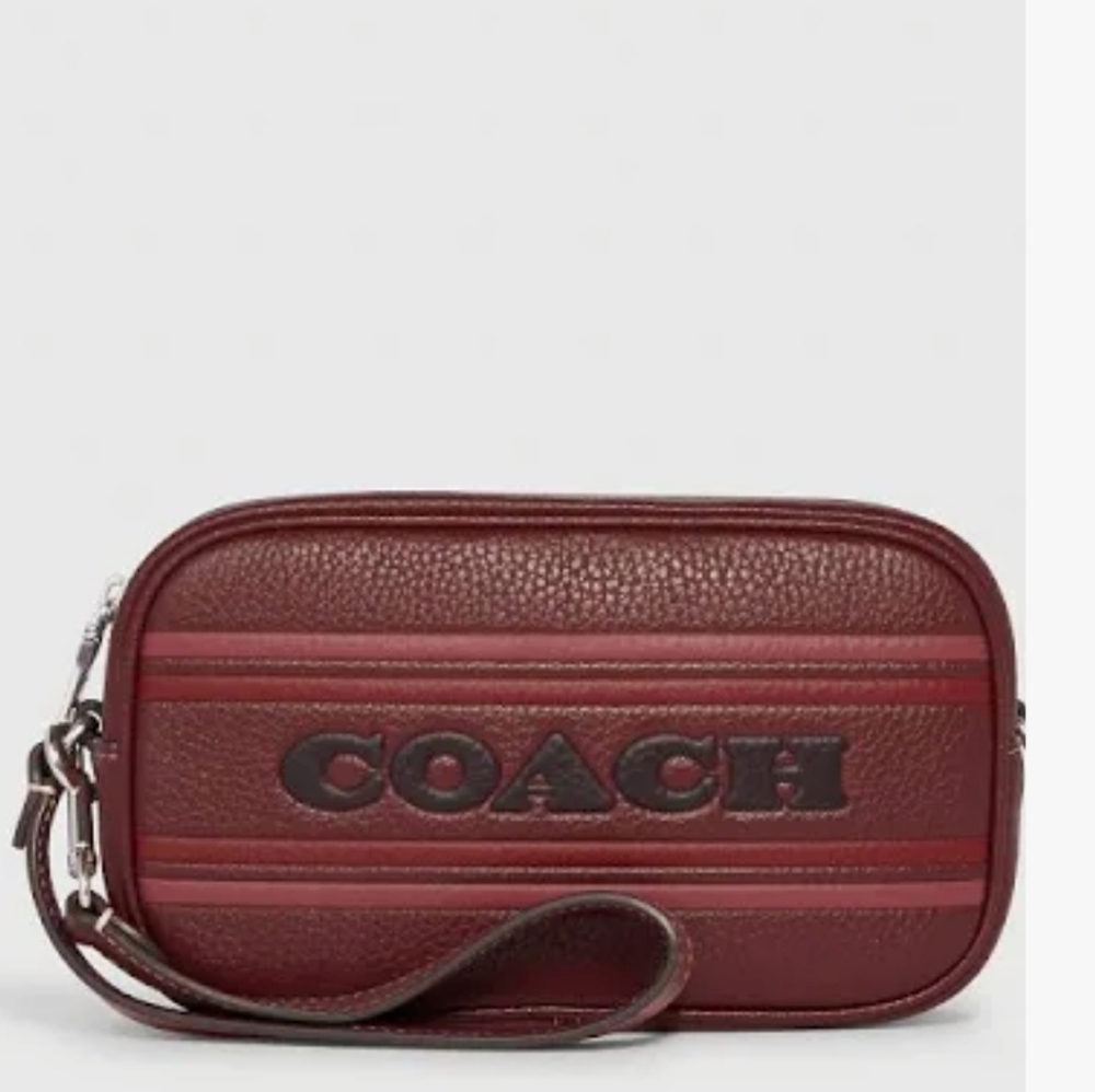 Coach Jamie Wristlet With Coach Stripe